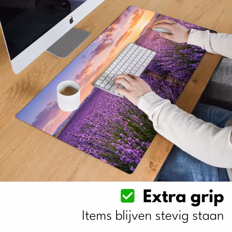 Lavendel - Veld - Natuur - Paars Muismat XXL klein -sfeer3
