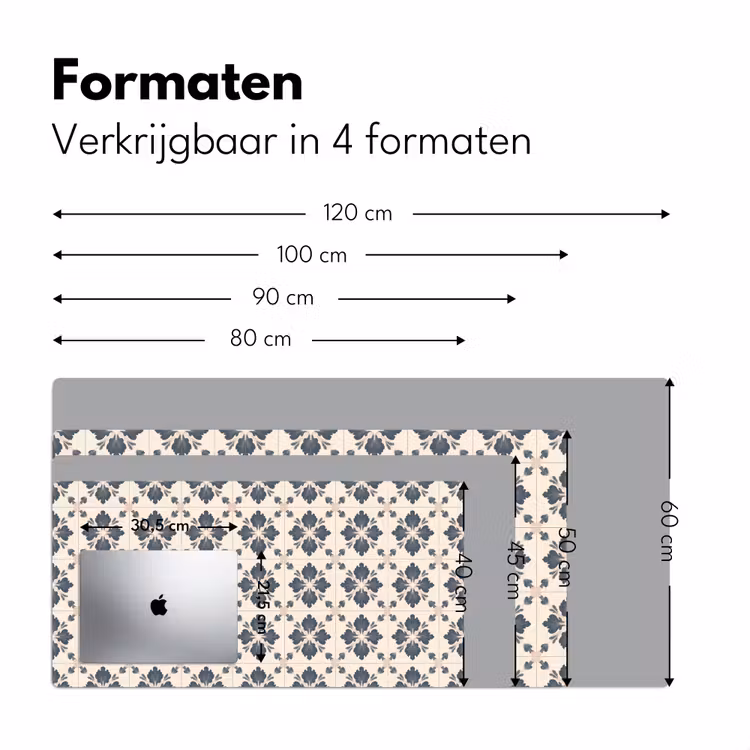 Bladvorm - Klassiek - Kleurrijk Muismat XXL klein 681 -sfeer5