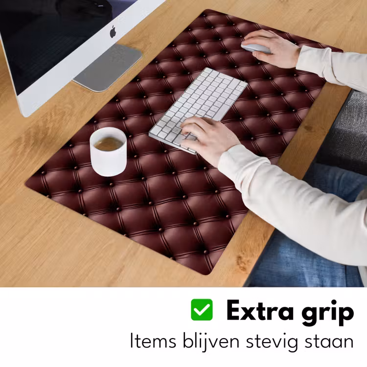Leer - Patroon - Bordeaux Muismat XXL klein 681 -sfeer3