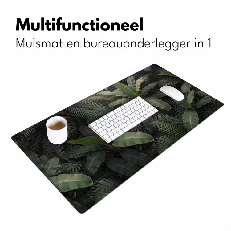 Bladeren - Groen - Tropisch - Natuur Muismat XXL klein -sfeer4