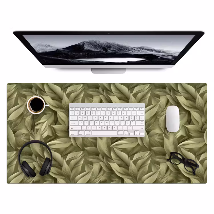 Bladeren - Modern - Groen Muismat XXL klein 681 -3d