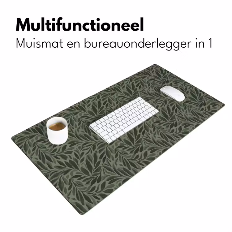 Bladeren - Organisch - Groen Muismat XXL klein 681 -sfeer4
