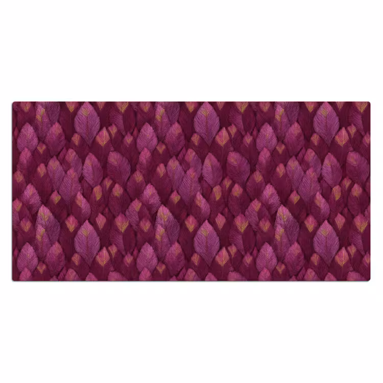 Bladeren - Patroon - Burgundy Muismat XXL klein 681 -3d_leeg