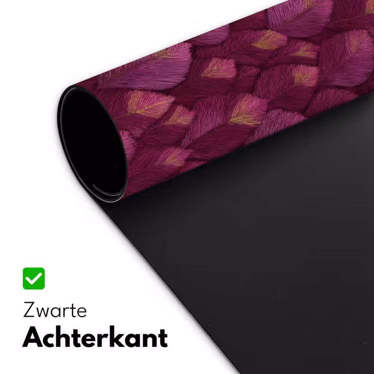 Bladeren - Patroon - Burgundy Muismat XXL klein 681 -sfeer2