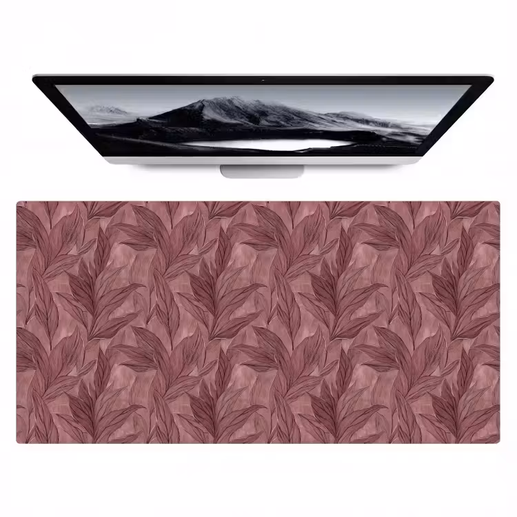 Bladeren - Patroon - Paars Muismat XXL klein 681 -zzz3d
