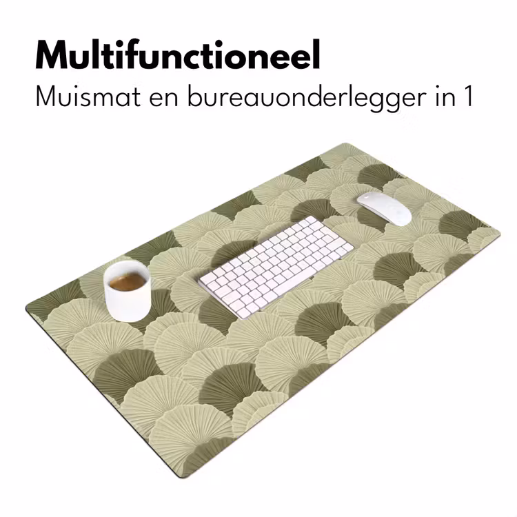 Bladeren - Structuur - Groen Muismat XXL klein 681 -sfeer4