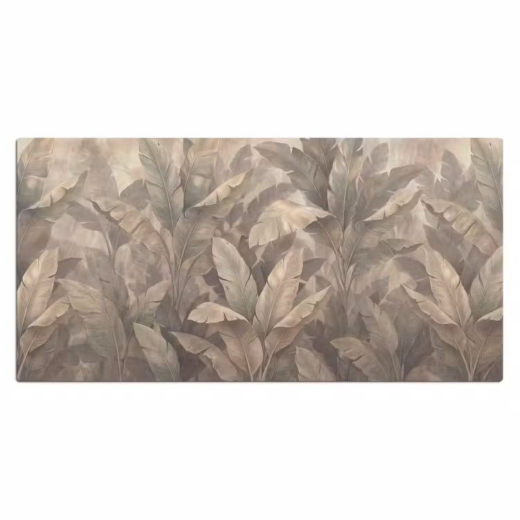 Bladeren - Tropisch - Natuur - Modern - Beige Muismat XXL klein -3d_leeg