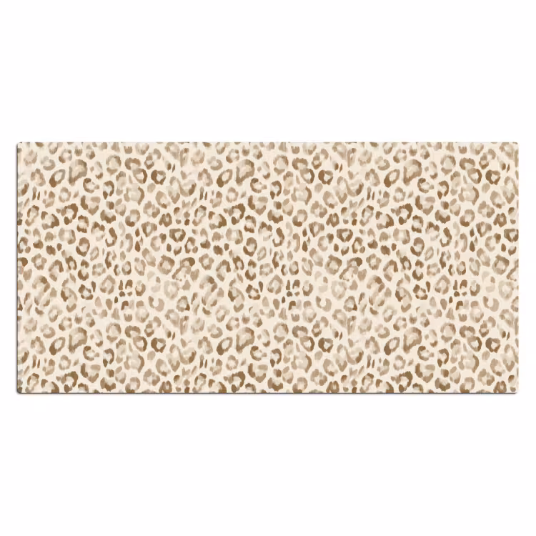 Luipaard - Klassiek - Beige Muismat XXL klein 681 -3d_leeg