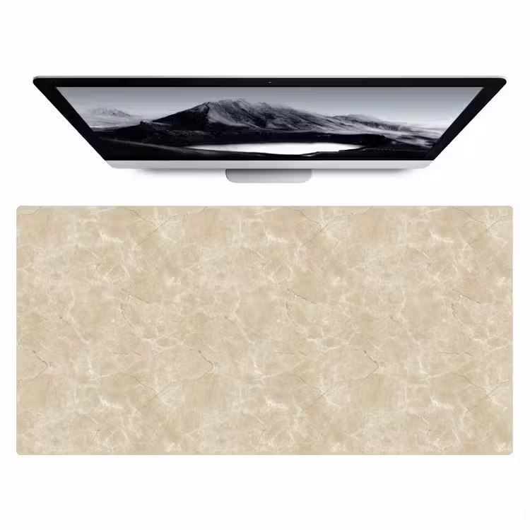 Lichtbeige - Marmer - Diffusie adering Muismat XXL klein 681 -zzz3d