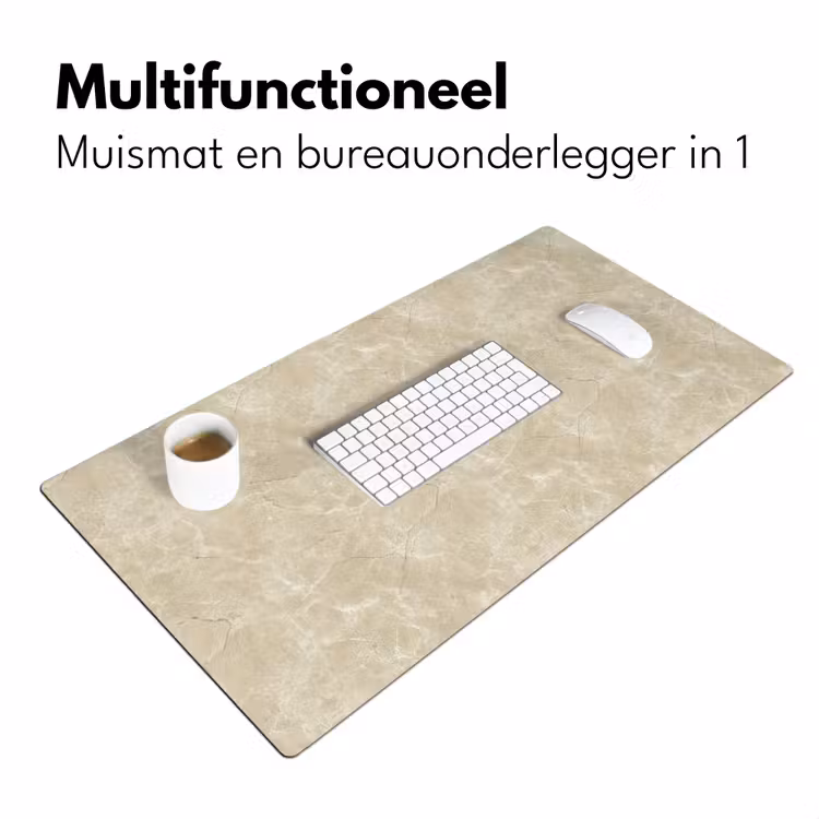 Lichtbeige - Marmer - Diffusie adering Muismat XXL klein 681 -sfeer4