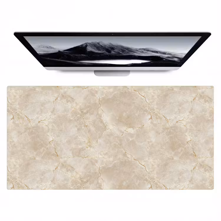 Lichtbeige - Marmer - Aders Muismat XXL klein 681 -zzz3d