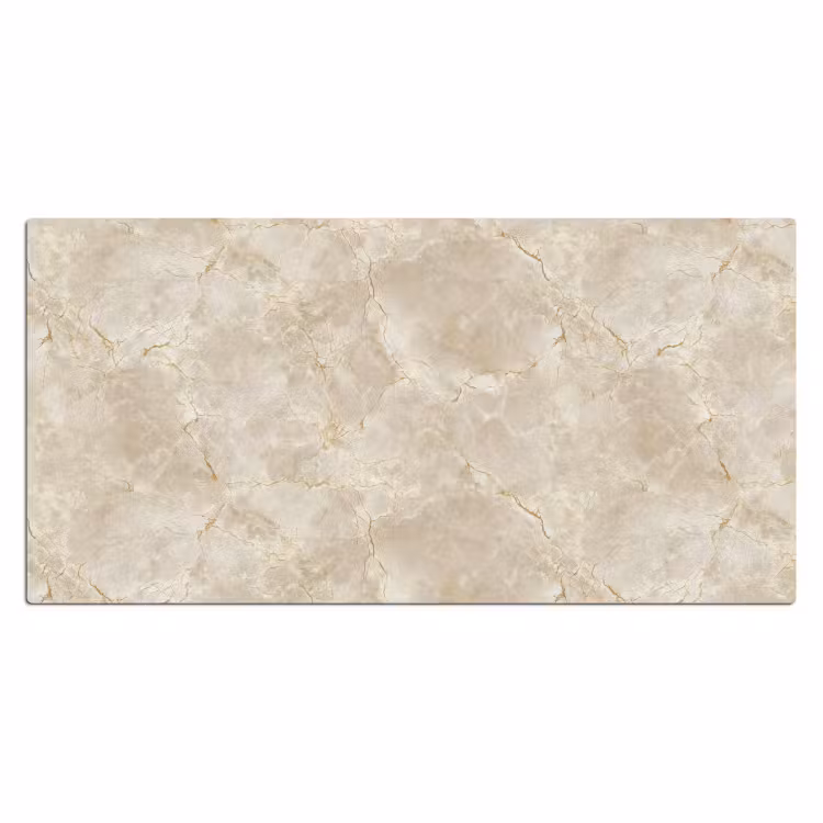 Lichtbeige - Marmer - Aders Muismat XXL klein 681 -3d_leeg