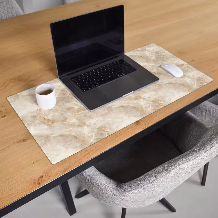 Lichtbeige - Onyx - Subtiel Muismat XXL klein 681 -sfeer1