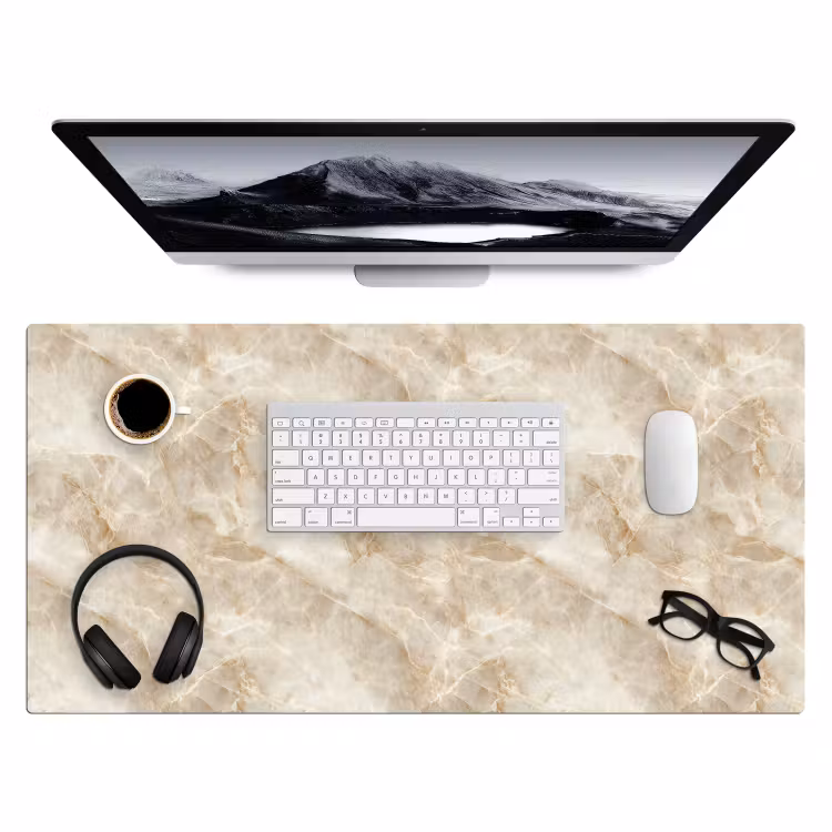 Lichtbeige - Onyx - Subtiel Muismat XXL klein 681 -3d