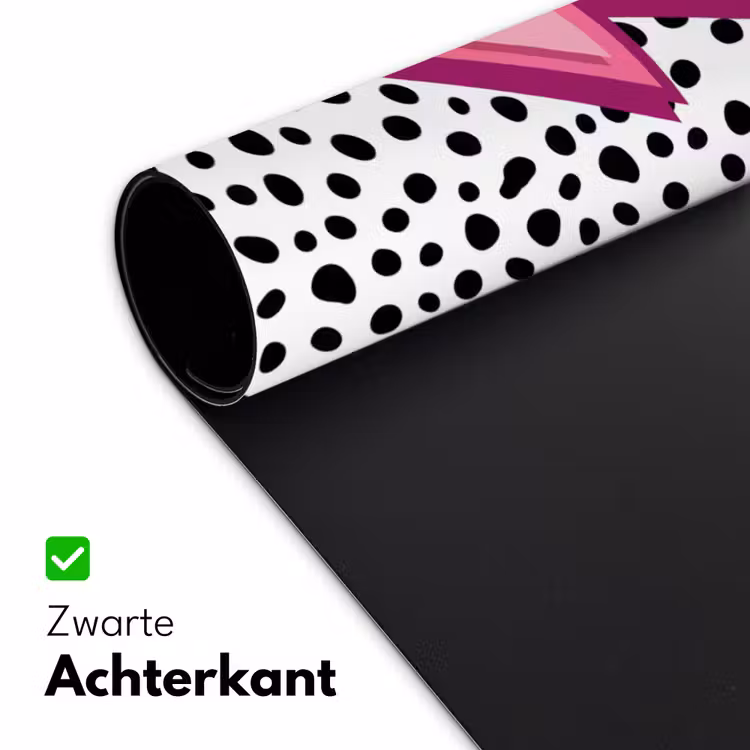 Bliksem - Roze - Stippen Muismat XXL klein -sfeer2