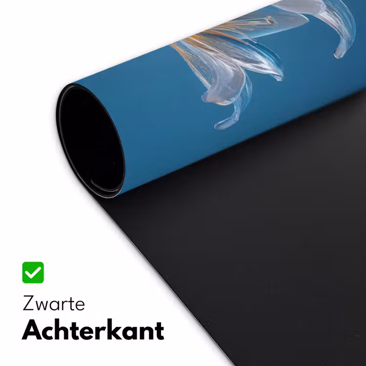 Lelies - Blauw - Glazen Muismat XXL klein -sfeer2