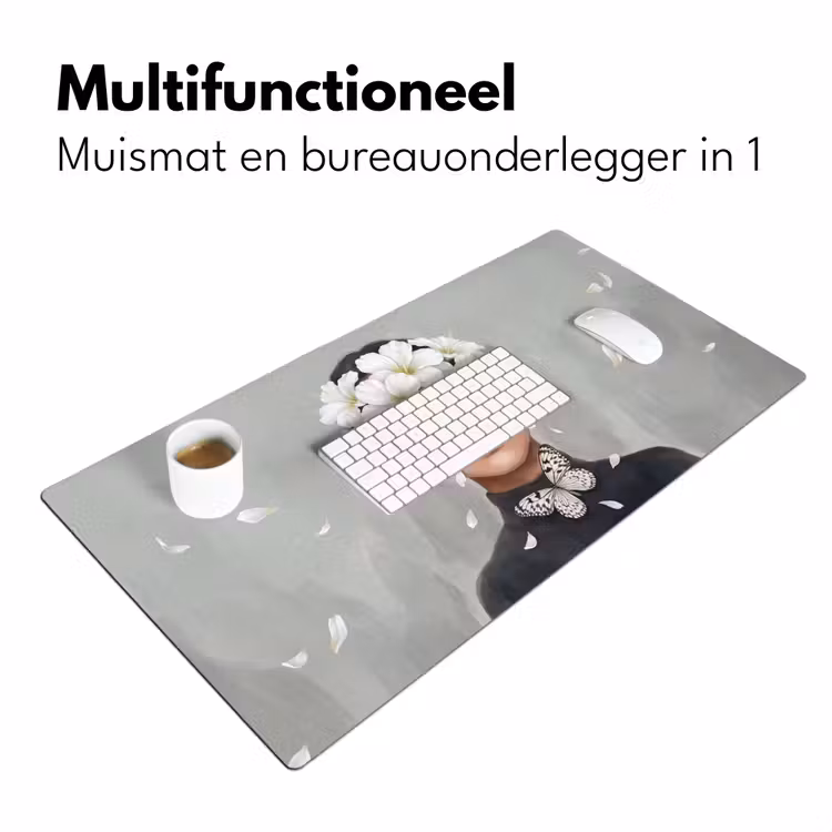 Lelies - Portret - Wit Muismat XXL klein -sfeer4