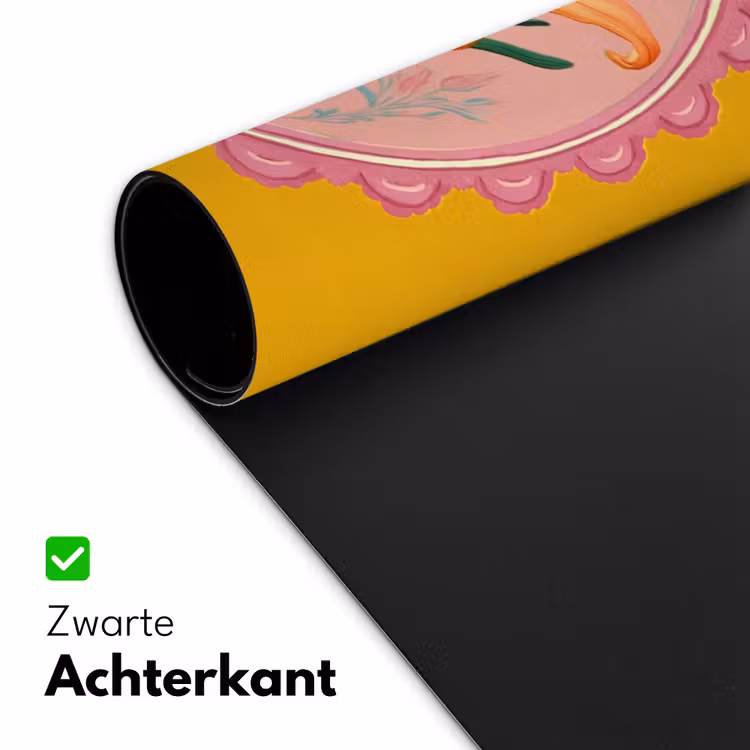 Lelie - Oranje - Lijst - Ovaal Muismat XXL klein -sfeer2
