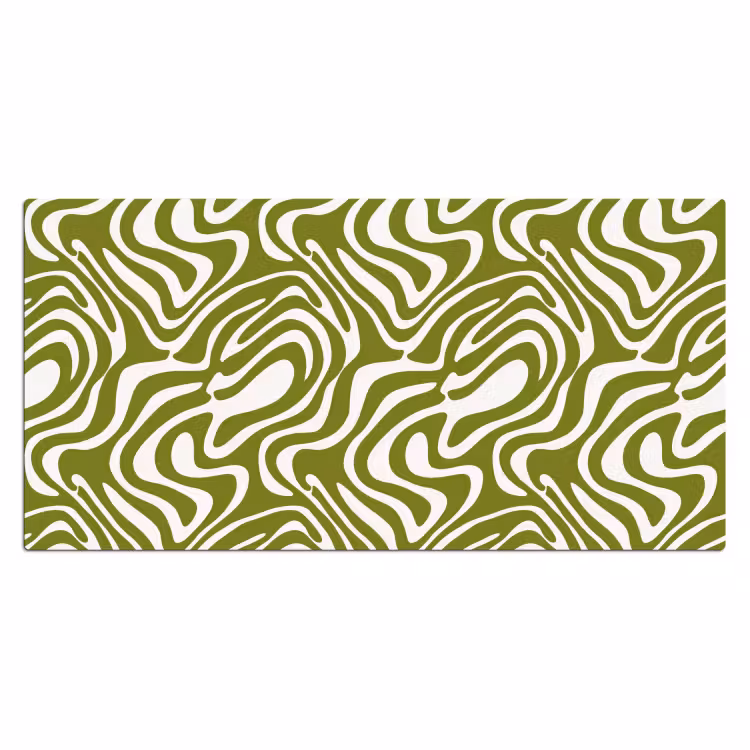 Lijnpatroon - Groen - Organisch Muismat XXL klein 681 -3d_leeg