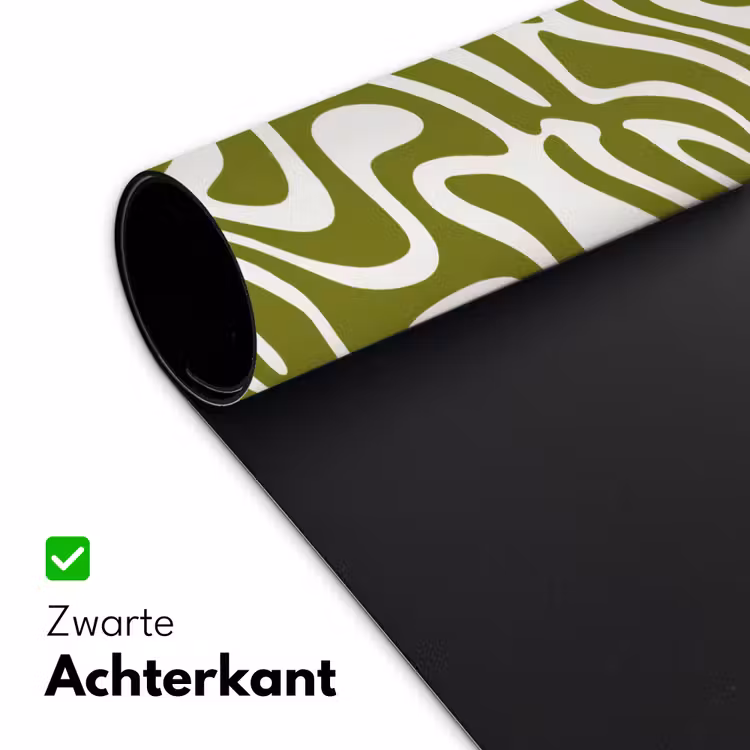 Lijnpatroon - Groen - Organisch Muismat XXL klein 681 -sfeer2