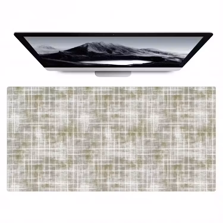 Linnen - Patroon - Groen Muismat XXL klein 681 -zzz3d