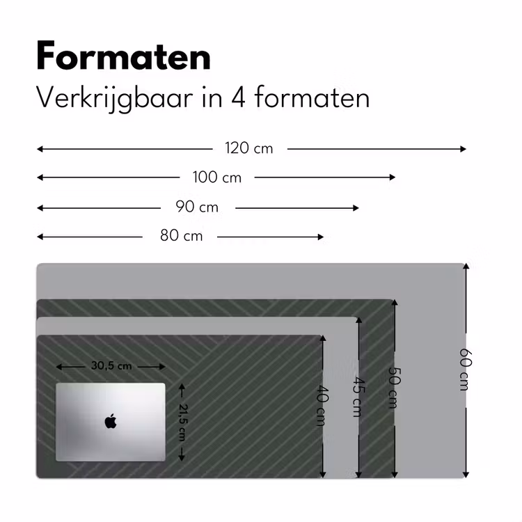 Lijnen - Abstract - Groen - Minimalistisch Muismat XXL klein -sfeer5