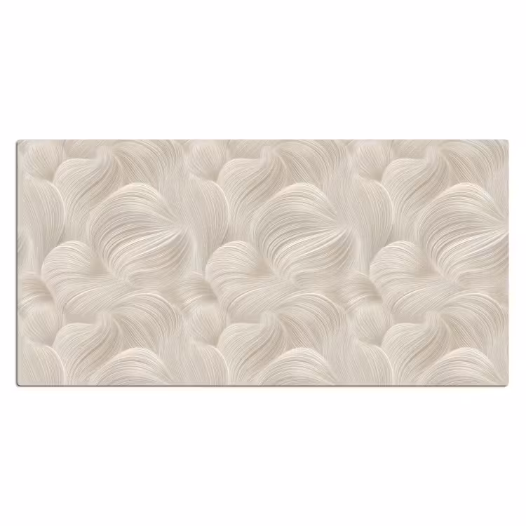 Lijnen - Waaier - Beige Muismat XXL klein 681 -3d_leeg