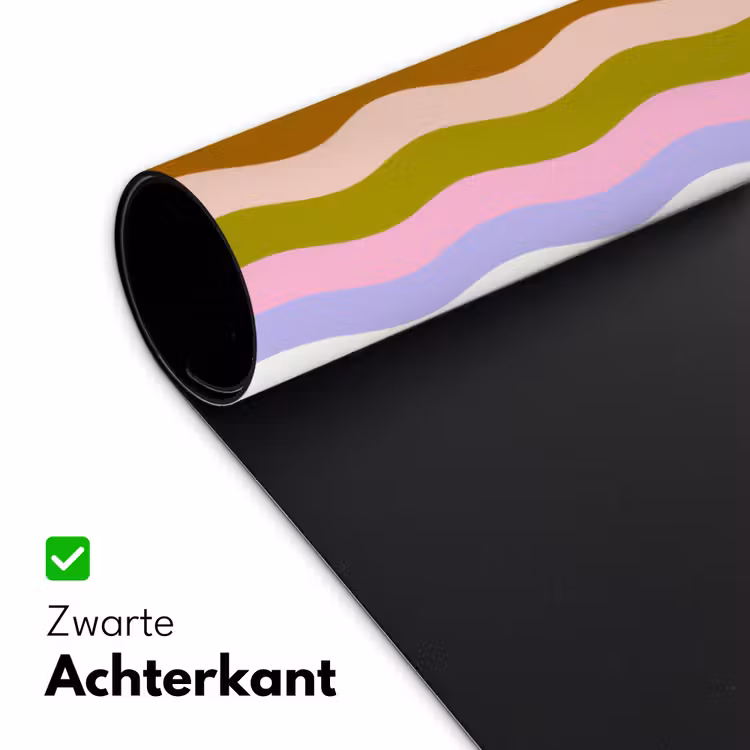 lijnen - Golven - Pastelkleuren - Patroon Muismat XXL klein -sfeer2
