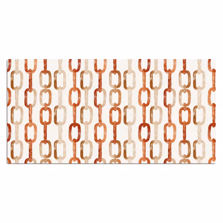 Schakels - Patroon - Aquarel - Terracotta Muismat XXL klein 681 -3d_leeg