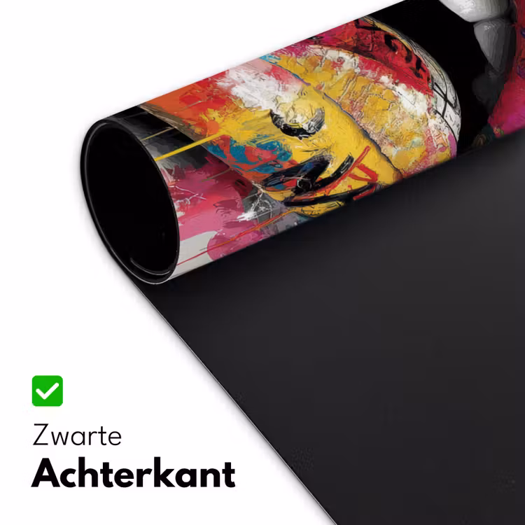 Lippen - Graffiti - Expressief Muismat XXL klein -sfeer2