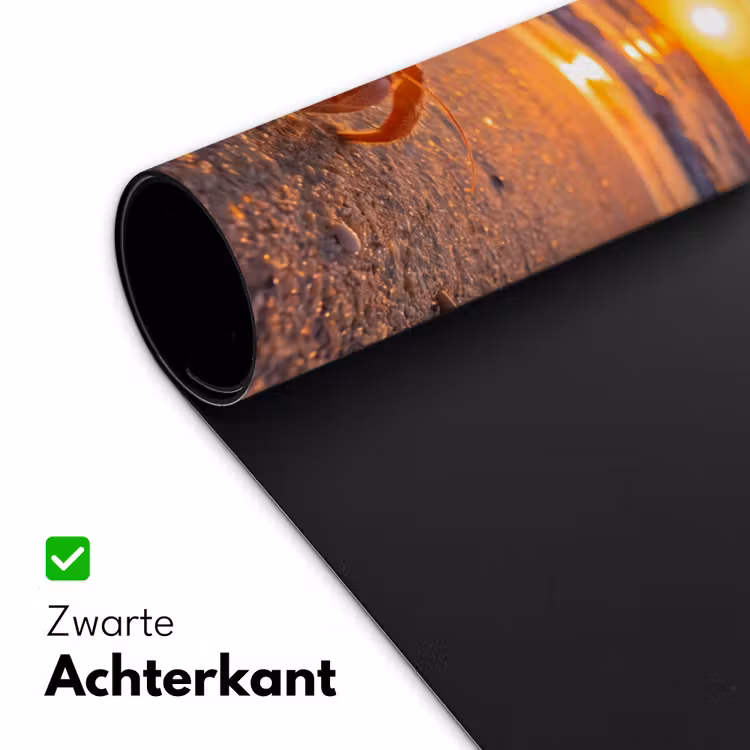 Kreeft - Strand - Natuur - Zonsondergang - Oranje Muismat XXL klein -sfeer2
