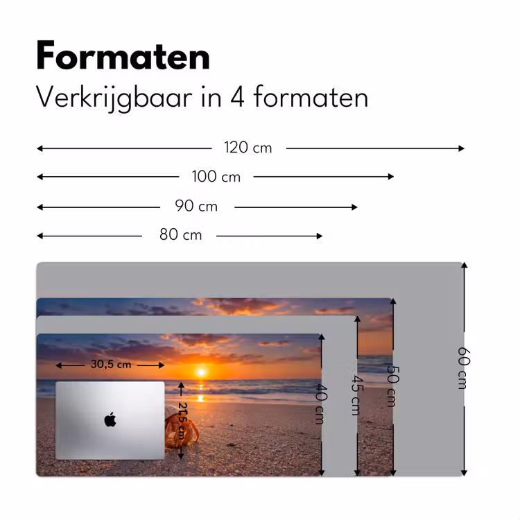 Kreeft - Strand - Natuur - Zonsondergang - Oranje Muismat XXL klein -sfeer5
