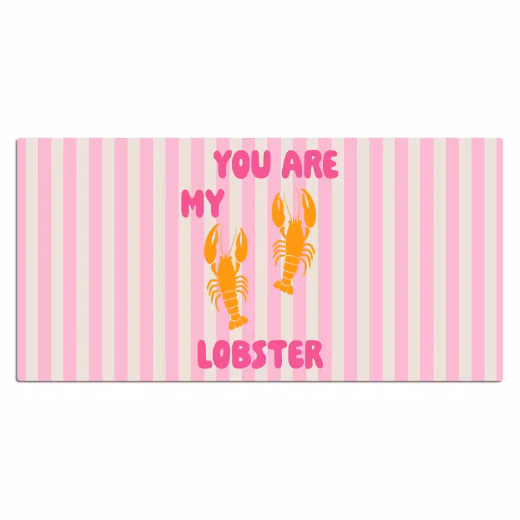 Lobster - Love - Valentijn Muismat XXL klein -3d_leeg