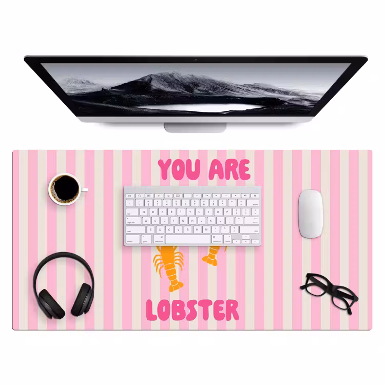 Lobster - Love - Valentijn Muismat XXL klein -3d