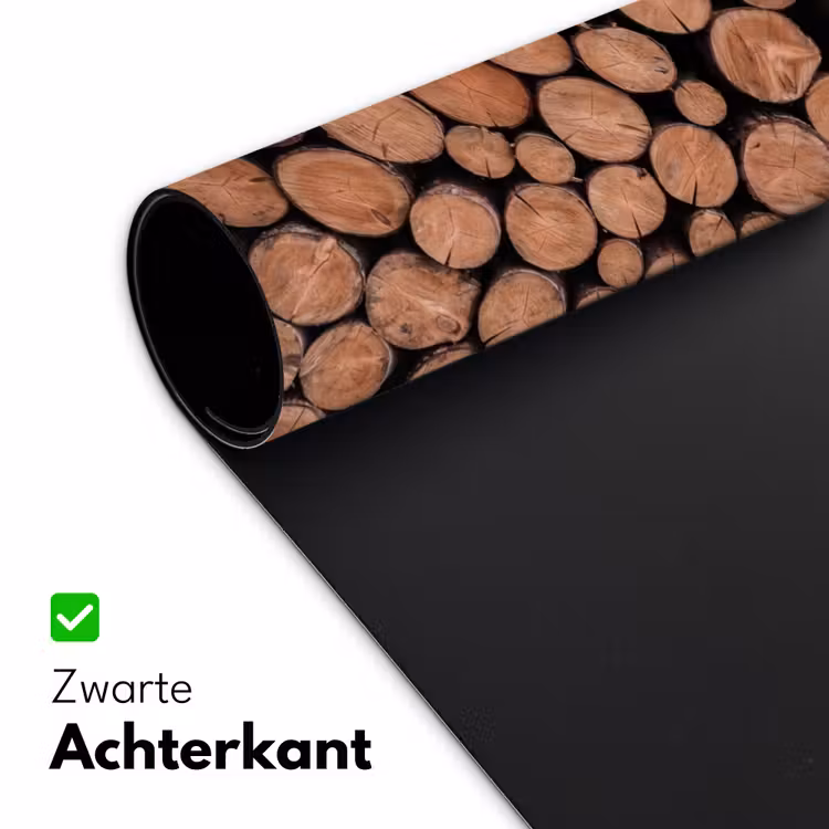 Houtblokken - Textuur - Patroon - Bruin - Rustiek Muismat XXL klein -sfeer2