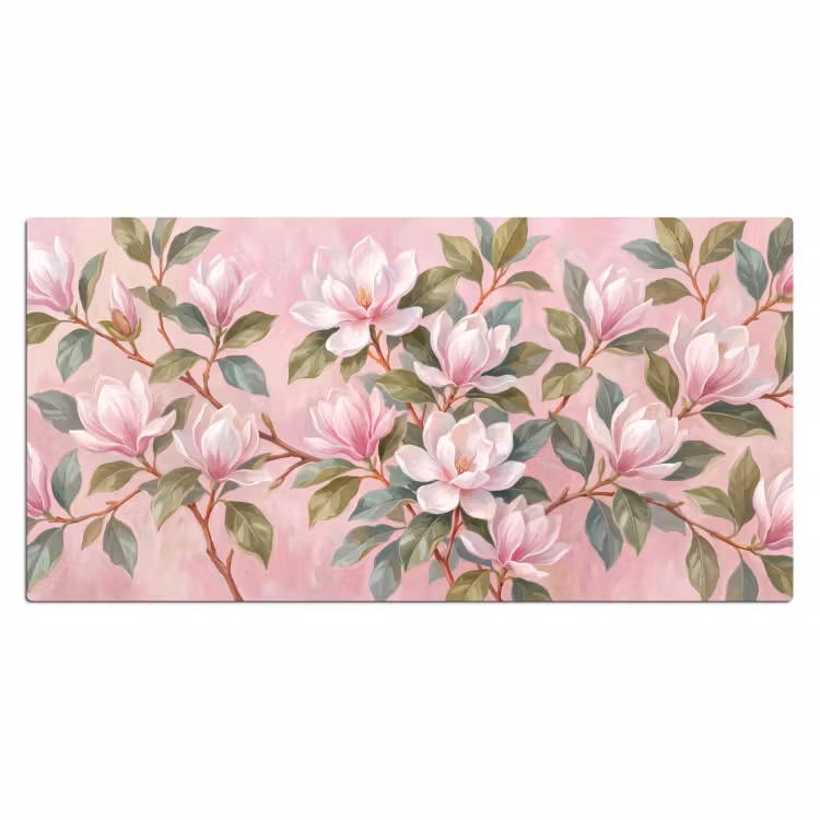 Magnolia's - Patroon - Roze Muismat XXL klein -3d_leeg