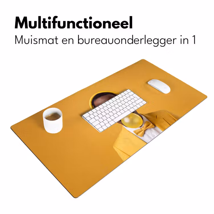 Man - Bubblegum - Portret - Geel - Modern Muismat XXL klein -sfeer4
