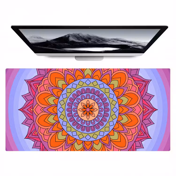 Mandala - Cirkel - Abstract - Kleurrijk - Patroon Muismat XXL klein -zzz3d