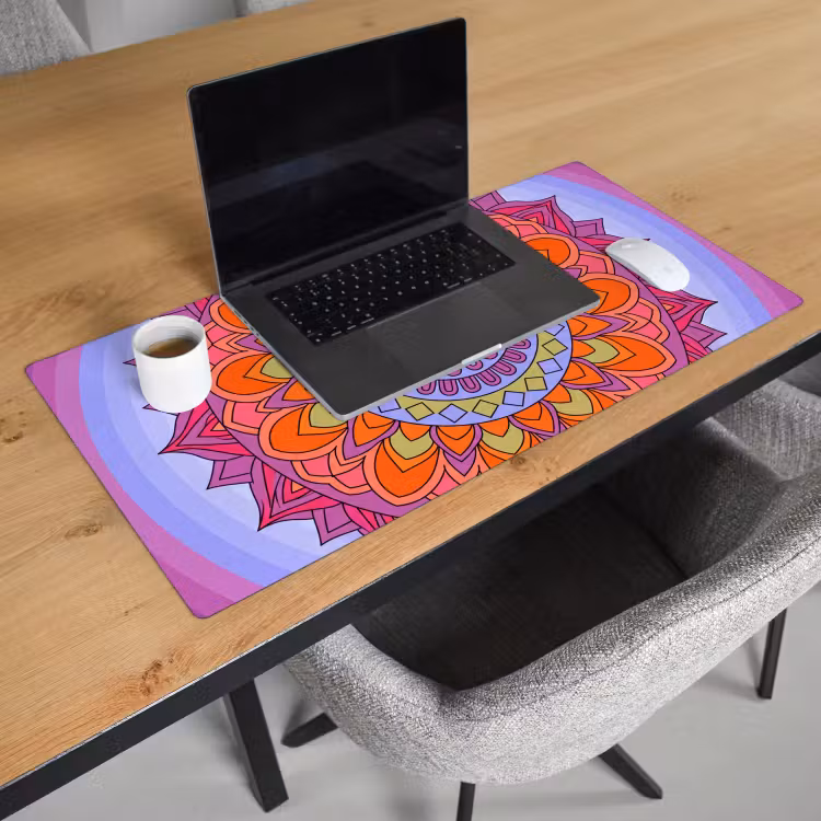 Mandala - Cirkel - Abstract - Kleurrijk - Patroon Muismat XXL klein -sfeer1