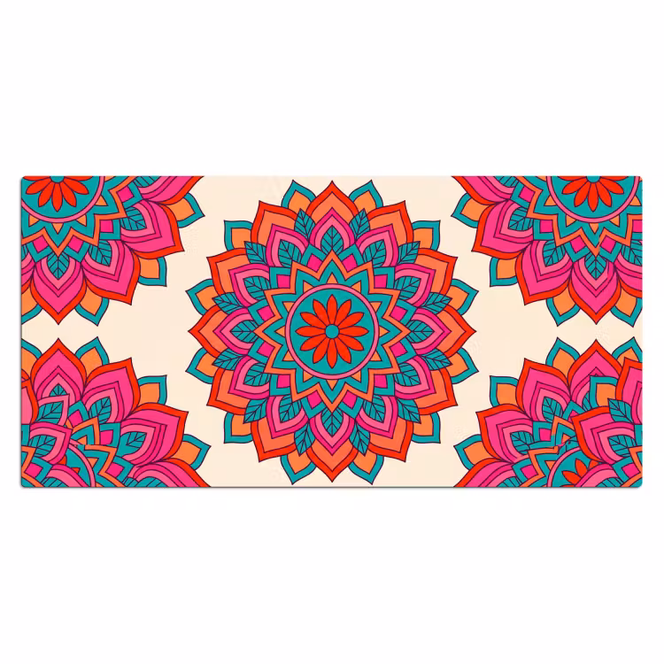 Mandala - Patroon - Abstract - Kleurrijk - Modern Muismat XXL klein -3d_leeg