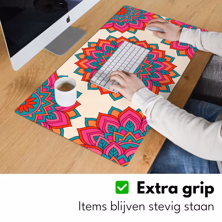 Mandala - Patroon - Abstract - Kleurrijk - Modern Muismat XXL klein -sfeer3
