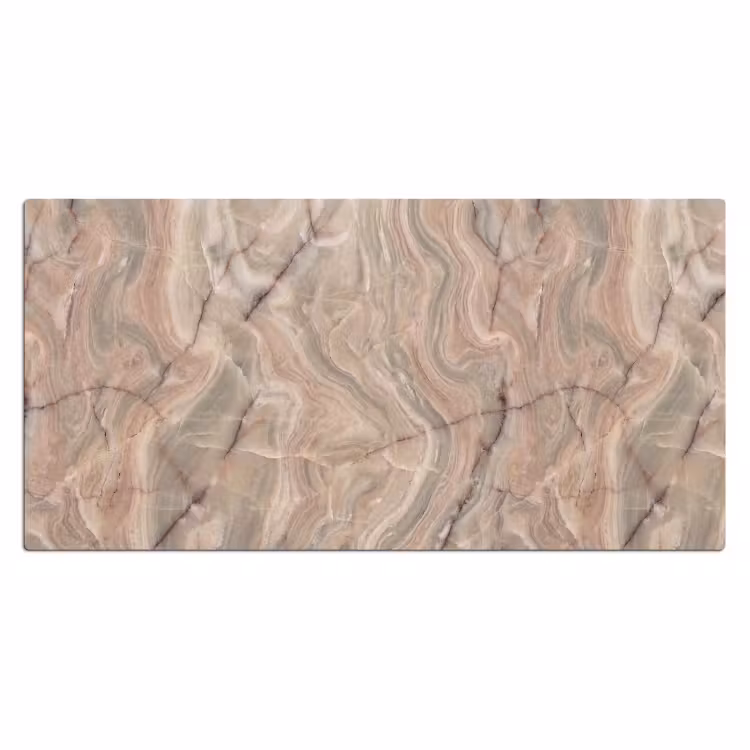 Marmer - Patroon - Abstract - Beige - Groen Muismat XXL klein -3d_leeg