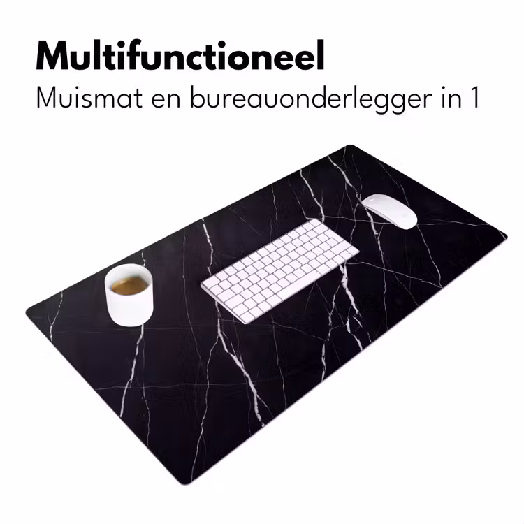 Marmer - Patroon - Abstract - Modern - Zwart Muismat XXL klein -sfeer4