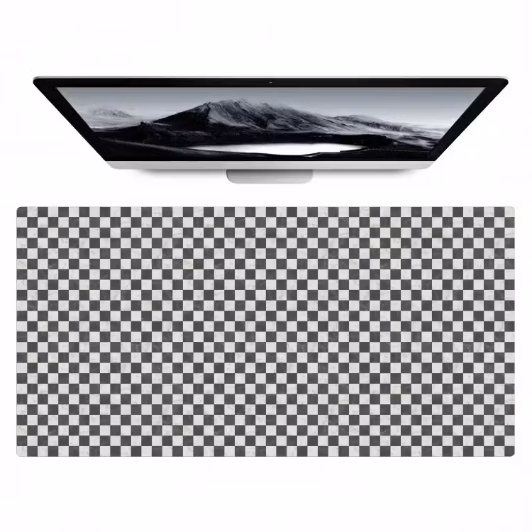 Marmer - Patroon - Grijs Muismat XXL klein 681 -zzz3d