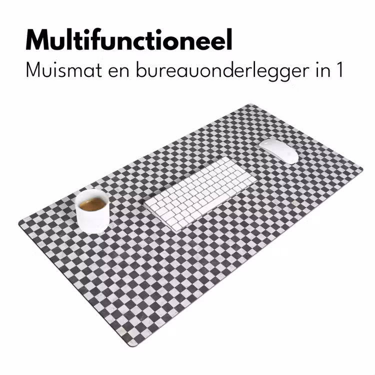 Marmer - Patroon - Grijs Muismat XXL klein 681 -sfeer4