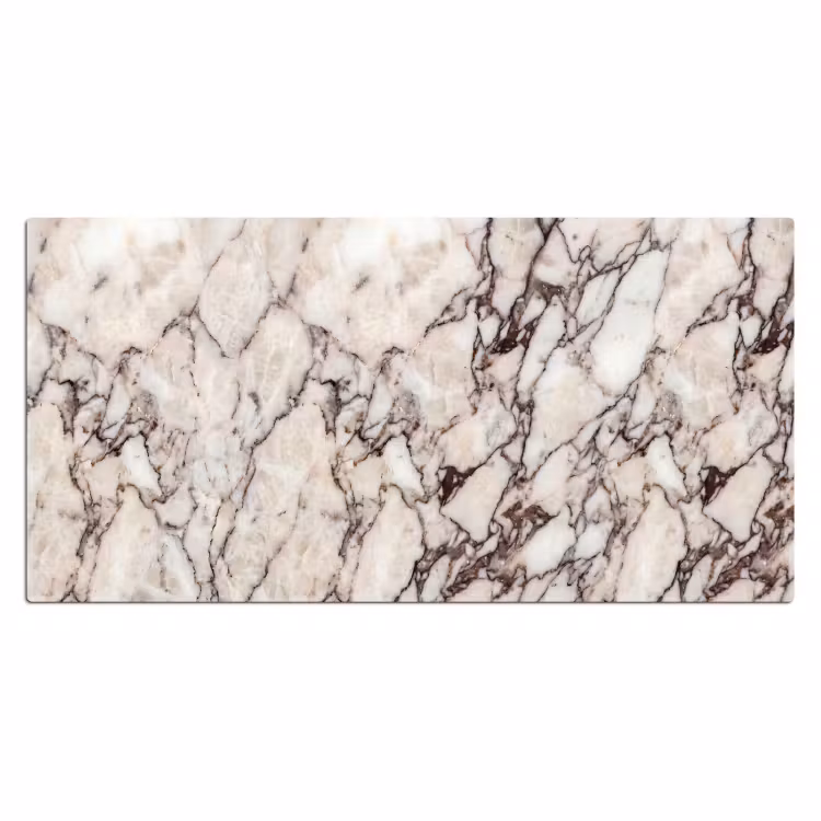 Marmer - Textuur - Abstract - Wit - Bruin Muismat XXL klein -3d_leeg