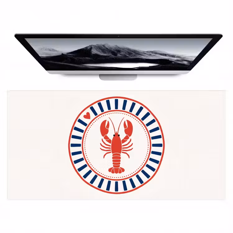 Zeeleven - Kreeft - Embleem - Grafisch - Rood Muismat XXL klein -zzz3d