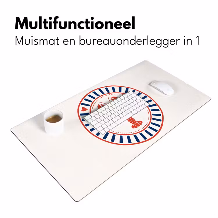 Zeeleven - Kreeft - Embleem - Grafisch - Rood Muismat XXL klein -sfeer4