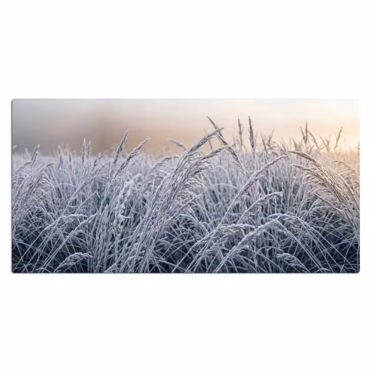 Rijp - Gras - Kristallen - Winter - Minimalistisch Muismat XXL klein -3d_leeg