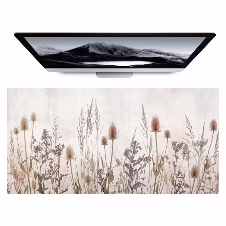 Weidebloemen - Design - Sepia Muismat XXL klein -zzz3d